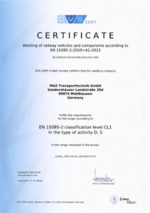 thumbnail of 2025_10_16 – MAZT, DVS Zert, Certificate EN 15085-2
